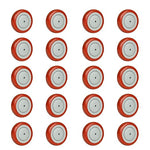 5"x 1-1/4" Polyurethane Shopping Cart Wheels (Blue/Red)