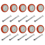 5"x 1-1/4" Polyurethane Shopping Cart Wheels (Blue/Red)