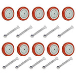 5"x 1-1/4" Polyurethane Shopping Cart Wheels (Blue/Red)