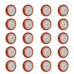 5"x 1-1/4" Polyurethane Shopping Cart Wheels (Blue/Red)