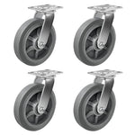 2" Wide Heavy-duty Rubber Caster