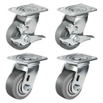 2" Wide Heavy-duty Rubber Caster