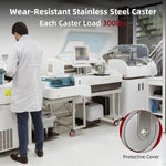 1-1/4" Wide Stainless Polyurethane Caster(red)