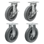 2" Wide Heavy-duty Rubber Caster