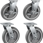2" Wide Thermoplastic Rubber Caster (Crown Tread)