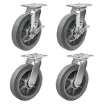 2" Wide Heavy-duty Rubber Caster