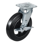 2" Wide Rubber Tread Cast Iron Caster