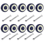 5"x 1-1/4" Polyurethane Shopping Cart Wheels (Blue/Red)