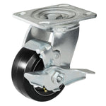 2" Wide Rubber Tread Cast Iron Caster