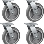 2" Wide Thermoplastic Rubber Caster (Crown Tread)