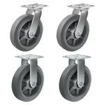 2" Wide Heavy-duty Rubber Caster