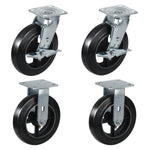 2" Wide Rubber Tread Cast Iron Caster