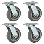 2" Wide Thermoplastic Rubber Caster (Crown Tread)