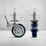 2" Wide Polyurethane on Polyolefin Scaffolding Casters