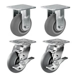 2" Wide Thermoplastic Rubber Caster (Crown Tread)