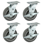 2" Wide Thermoplastic Rubber Caster (Crown Tread)