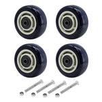 2" Wide Polyurethane on Polypropylene Wheels