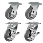 2" Wide Thermoplastic Rubber Caster (Crown Tread)