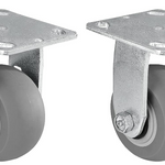 2" Wide Thermoplastic Rubber Caster (Crown Tread)