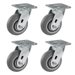 2" Wide Thermoplastic Rubber Caster (Crown Tread)