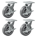 2" Wide Heavy-duty Rubber Caster
