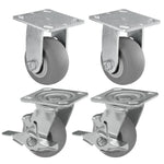 2" Wide Thermoplastic Rubber Caster (Crown Tread)