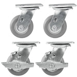 2" Wide Thermoplastic Rubber Caster (Crown Tread)