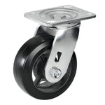2" Wide Rubber Tread Cast Iron Caster