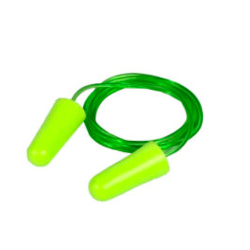 Foam Ear Plugs - Corded, Hi-Viz Green, 32dB