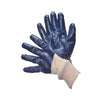 Blue Nitrile Coated, Heavy Weight, Knit Wrist, Size Large