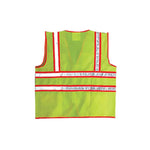 SURVEYOR VEST GREEN, 1"WHITE ON 2" ORANGE,F/SOLID,B/SOLID S-4XL