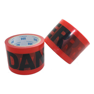 "Danger" Barricade Tape - 3"X 300', 1.2MIL, Red - Case of 48 Rolls