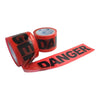 "Danger" Barricade Tape - 3"X 1000', 1.2MIL, Red - Case of 24 Rolls