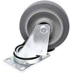 720 lbs Capacity 4" 2-Pack Heavy Duty Thermoplastic Swivel Plate Casters with Brake