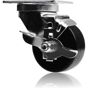 Heavy-Duty Caster Wheels with 360-Degree Movement and 1320 lbs Total Capacity for Industrial Equipment - Pack of 4 with Lifetime Warranty