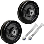 6"x2" Phenolic Wheel Casters with Rolling Bearing & Steel Bushing - Pack of 2, Total Capacity 2400 lbs