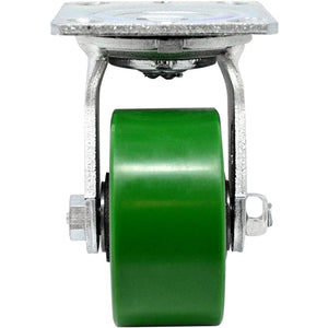 Maximize Mobility with Heavy Duty 6" Plate Caster Set - 4 Pack, 5000 lbs Capacity, Polyurethane Steel Wheel, 2" Extra Width - Includes 2 Swivel and 2 Rigid Casters