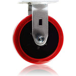 Maximize Your Load Capacity with 6-inch Plate Casters - Set of 4 (2 Swivel + 2 Rigid) for Smooth and Safe Movement - Polyolefin/Polyurethane Wheels with Extra Width of 2 inches - 3600 lbs Total Capacity