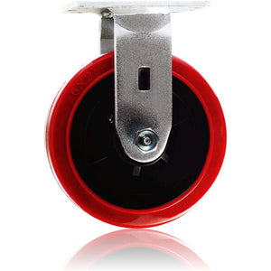 Maximize Your Load Capacity with 6-inch Plate Casters - Set of 4 (2 Swivel + 2 Rigid) for Smooth and Safe Movement - Polyolefin/Polyurethane Wheels with Extra Width of 2 inches - 3600 lbs Total Capacity