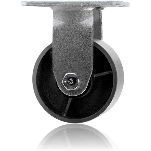 Heavy Duty 4" Plate Casters - Pack of 4, 2800 lbs Capacity, Silver, with 2 Swivel and 2 Rigid Casters