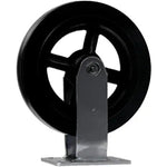 8" 4-Pack Plate Casters - Medium Heavy Duty Rubber Mold on Steel Wheel Caster with Top Plate, 2-inch Extra Width, 2600 lbs Total Capacity (2 Swivel & 2 Rigid) - Pack of 4, Generalized Store