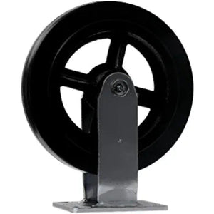 8" 4-Pack Plate Casters - Medium Heavy Duty Rubber Mold on Steel Wheel Caster with Top Plate, 2-inch Extra Width, 2600 lbs Total Capacity (2 Swivel & 2 Rigid) - Pack of 4, Generalized Store