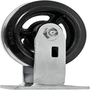 8" 4-Pack Plate Casters - Medium Heavy Duty Rubber Mold on Steel Wheel Caster with Top Plate, 2-inch Extra Width, 2600 lbs Total Capacity (2 Swivel & 2 Rigid) - Pack of 4, Generalized Store