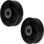 4-inch Cast Iron V-Groove Caster Wheel with Straight Roller Bearing (2-Pack, 1400 lbs Capacity)