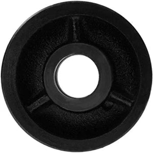 4-Inch Cast Iron V Groove Caster Wheel - 1.5-Inch Width & 700 lbs Total Capacity (Single Pack)