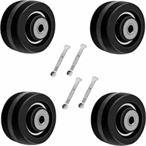 3600 lbs Total Capacity - 4 Pack 4"x2" Width Phenolic Wheel with Rolling Bearing & Steel Bushing for 1/2" Axle Diameter Casters