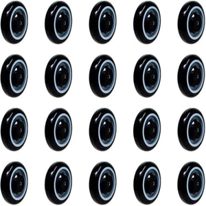 Upgrade Your Shopping Cart with 5" Polyurethane Wheels - 20 Pack, Stepped and Full Tread Face, Double Ball Bearing, 5000 lbs Total Capacity