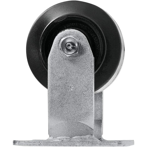 Extra Wide 4" 4-Pack Plate Casters - 1800 lbs Capacity (2 Swivel w/Brakes & 2 Rigid) - Mold-on Rubber Steel Wheel