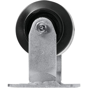 Extra Wide 4" 4-Pack Plate Casters - 1800 lbs Capacity (2 Swivel w/Brakes & 2 Rigid) - Mold-on Rubber Steel Wheel