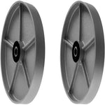 2 Pack 8"x2" Heavy Duty Steel Wheels with Rolling Bearing & Steel Bushing - Load Capacity up to 1300lbs Each